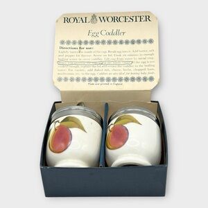 Royal Worcester Egg Coddler Pair in Box